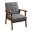 66cm wide Mid-Century Upholstered Accent Chair with Wooden Arms & Tufted Design (Set of 2)-1864034314