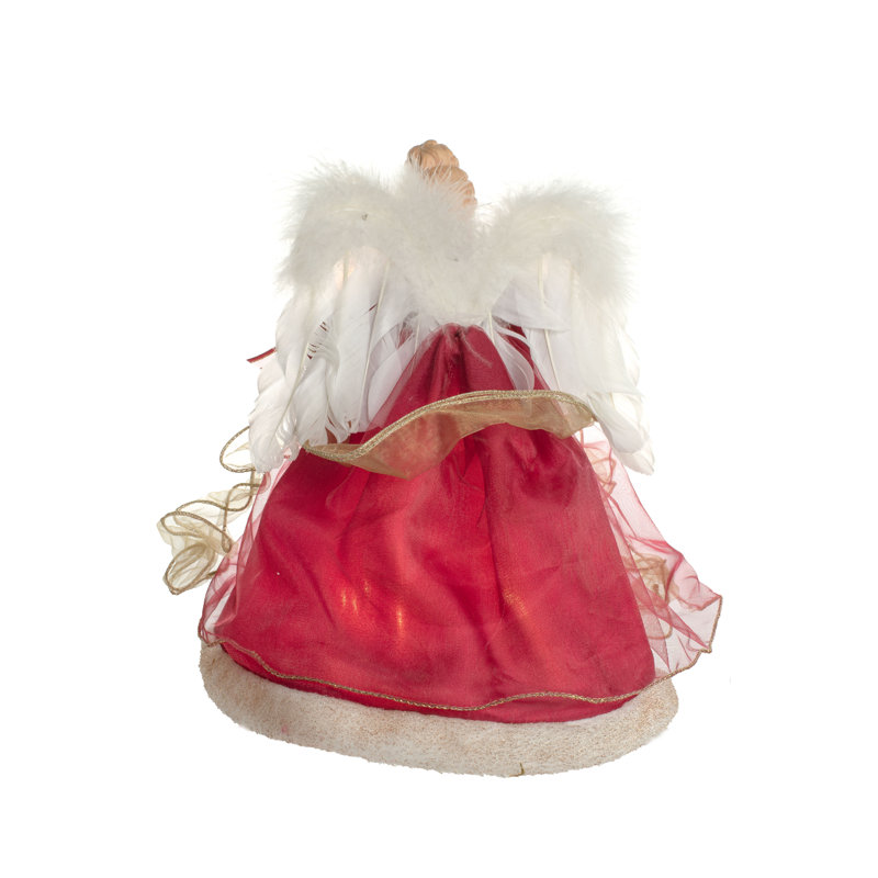 12'' Handmade Fabric Lighted Tree Topper