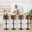 Lolar Swivel Bar Stools Set, Counter Height Bar Stools with Back, Adjustable Bar Stools 24" to 32", Faux Leather Bar Stools for Kitchen Island-1002076745-1002076741