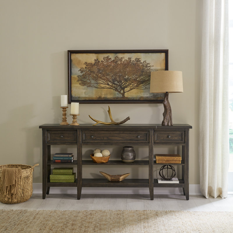 Console de couloir Trelawny de 74 po avec tablettes ouvertes
