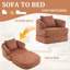 Fauteuil demi-tonneau d'appoint convertible surdimensionné rembourré-884801910