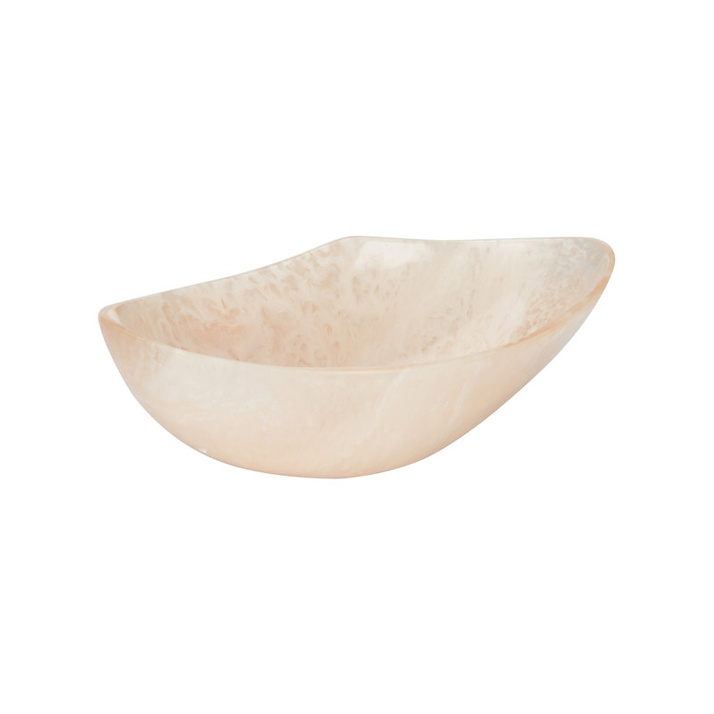 Bucolic Oval Bowl - Black Medium, 8.75" H x 21" W x 8.75" D, Pink