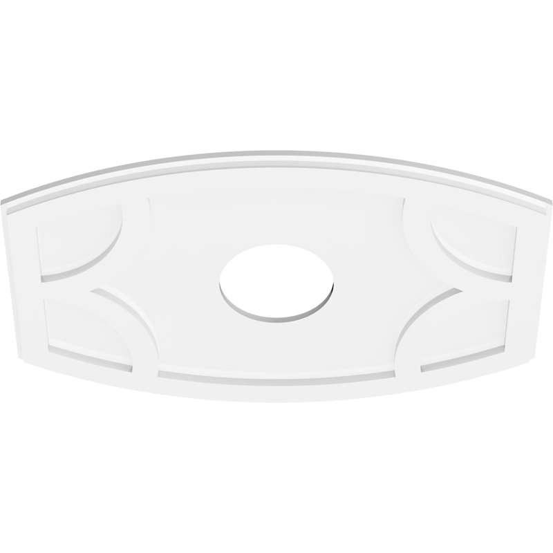 Médaillon de plafond contemporain en PVC de qualité architecturale Kailey, H 1 po x l 28 po x P 18,625 po