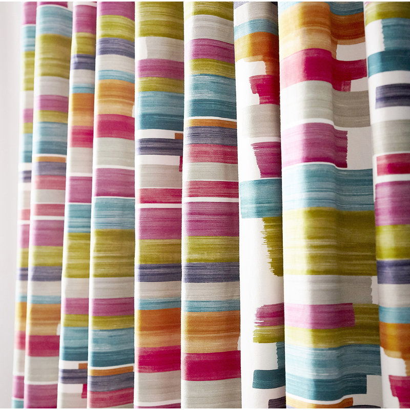 Calcine Fabric, Teal/Fuchsia/Mandarin