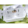 White Ceramic Rectangular Wall Mount Bathroom Sink with Overflow