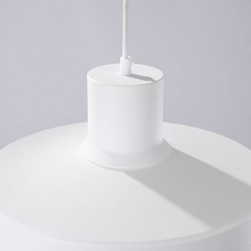 1 - Light Stainless Steel Pendant, White