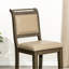 Tabouret de comptoir 24 po avec touche grise patinée, base de chaise en cuir français, toucher, siège-1369998385-1369998387