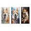Chien Akita Affection - ensemble de 4 reproductions d'art mural-1031226585-1031226533