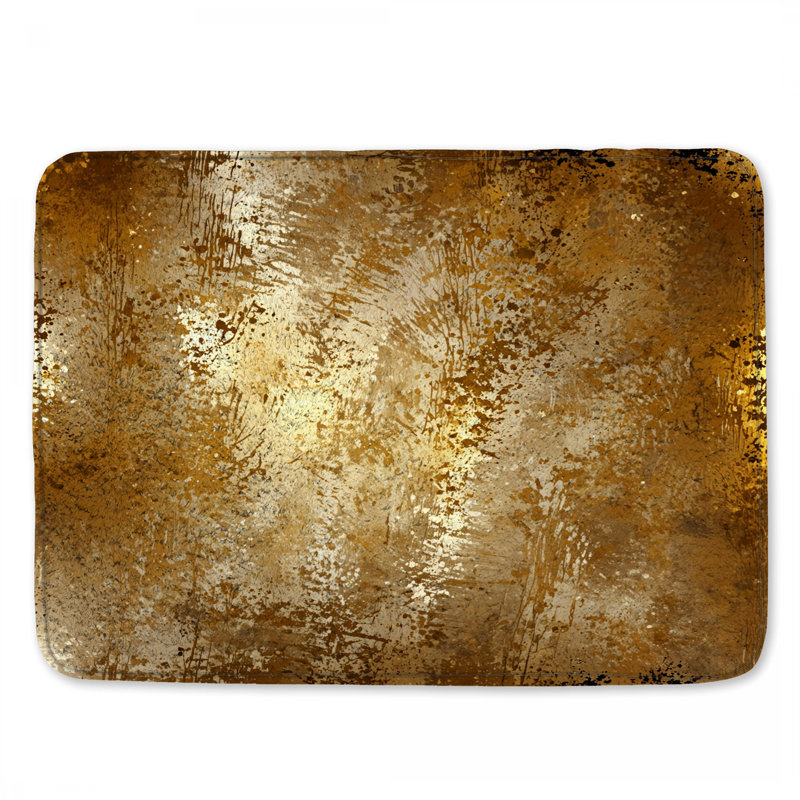 Tapis de bain bronze à texture grunge, L 34 po x L 21 po