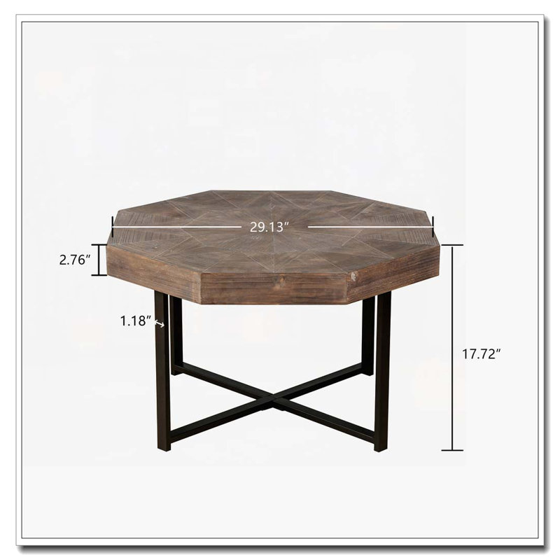 Table basse en bois, Brun antique
