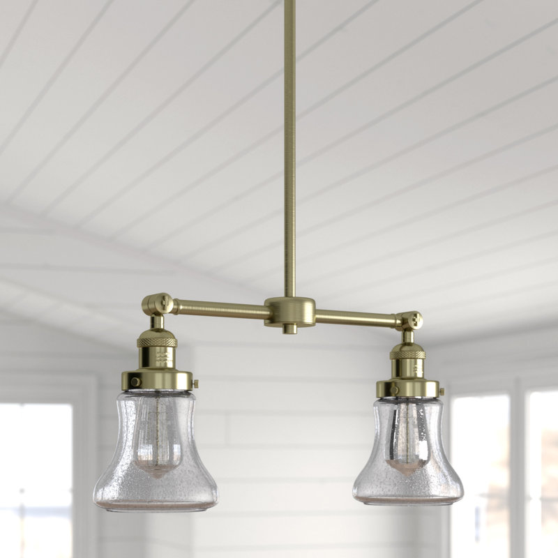 Edda 2 - Light Kitchen Island Pendant, No Bulb Included, Polished Nickel, Matte White