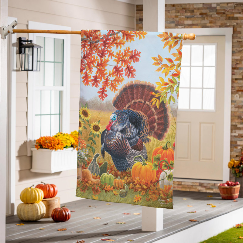 Drapeau de maison en daim Harvest Garden