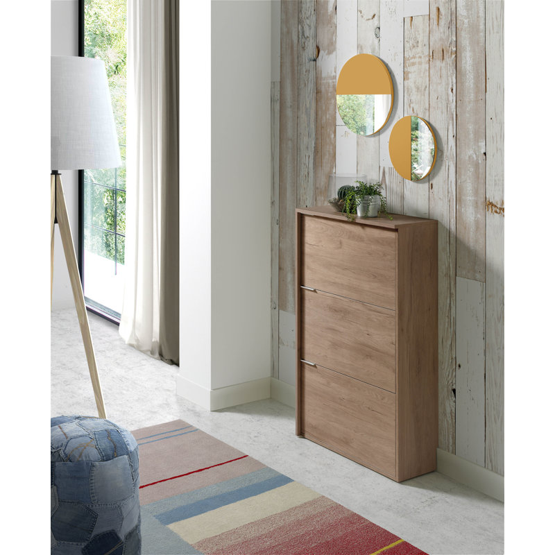 18 Pair Shoe Storage Cabinet, Walnut