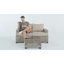 Ensemble de conversation modulaire d'extérieur en osier avec coussins, ensemble de 2 pièces Carolle-694626993