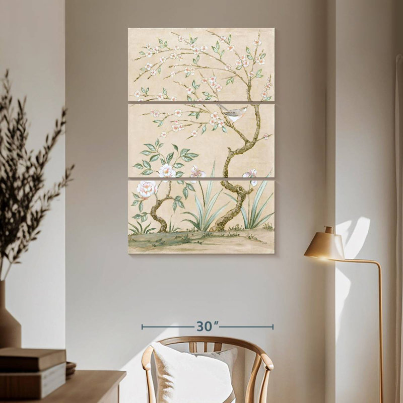 Murale printanière Alvord I brun clair, H 65 po x l 42 po