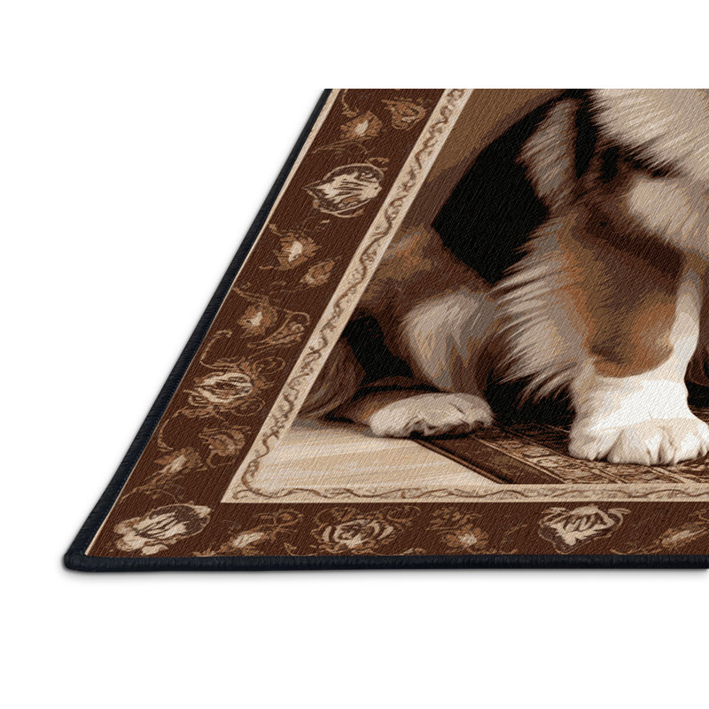  Tapis lavable de Mandchourie, Rond 7 pi