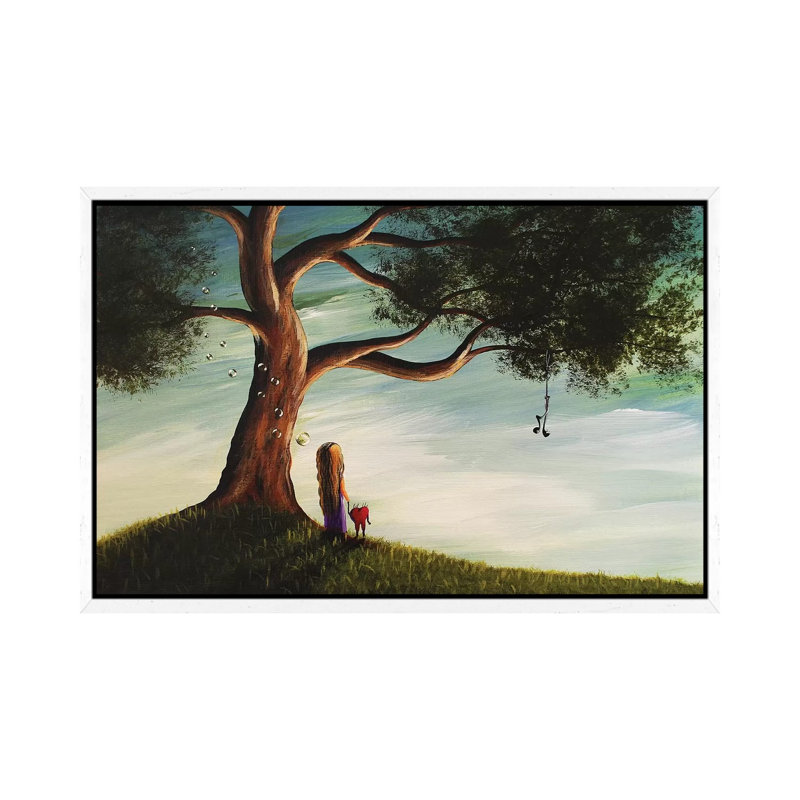 Their Favorite Place - Print on Canvas, 66.04 cm H x 45.72 cm W, White Framed