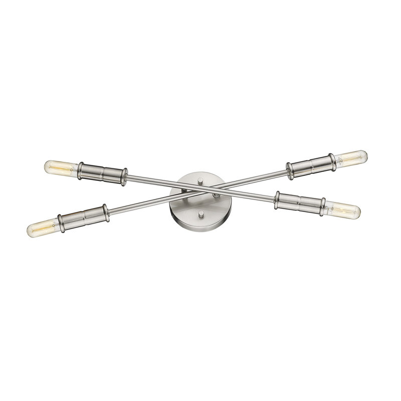 Aaroosh 4 - Light Dimmable Vanity Light, Satin Nickel
