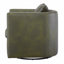 Fauteuil d'appoint pivotant à fonction demi-tonneau - Revêtement en similicuir vert-226727449