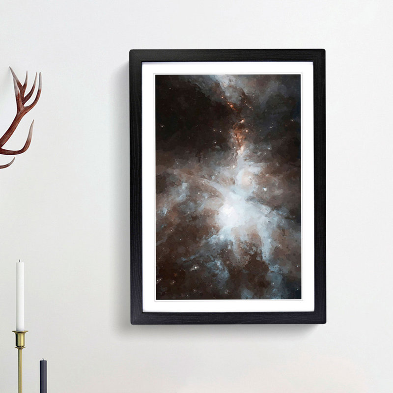 Universe in Abstract Vol.1 - Picture Frame Graphic Art Print, 36cm H x 27cm W x 2cm D, Black Framed