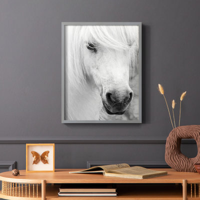 «Island Pony I», reproduction encadrée - bois massif