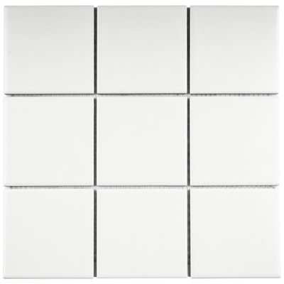 Carreau de mosaïque en porcelaine mate carrée 11,82 po x 11,82 po Porcetile