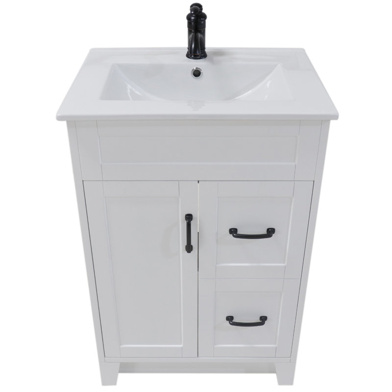 Ensemble de meuble-lavabo simple 24 po Lucan, Blanc