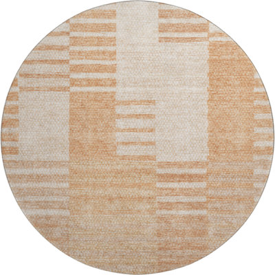Premium Machine Washable Prisco Salmon Rug