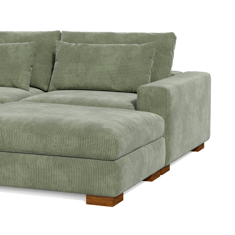 Kingswood 89'' Corduroy Sofa, Green
