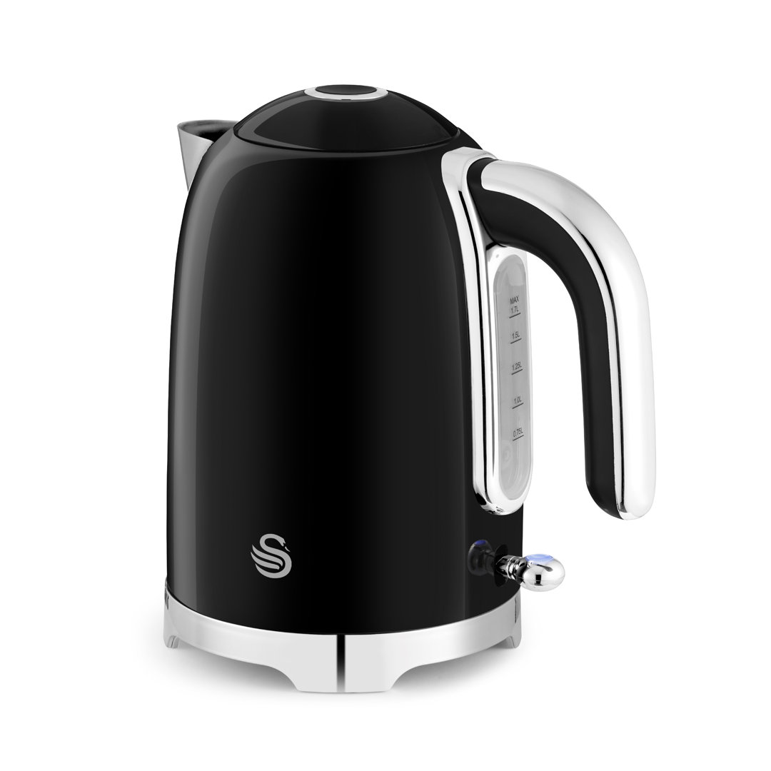 Swan Solace Cordless Kettle, Premium with a High Gloss Finish, Fast Boil, 360-Degree Base, Removable Limescale Filter, 1.7 Litres, 3000W