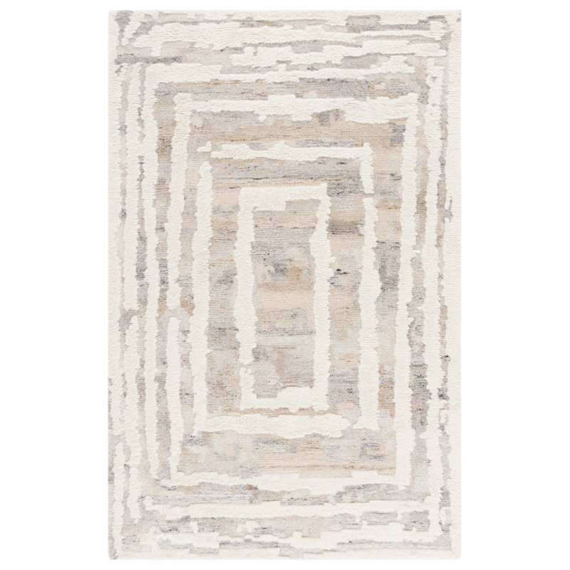 Tapis en laine touffeté à la main Casablanca 449, Rectangle de 5 pi x 8 pi