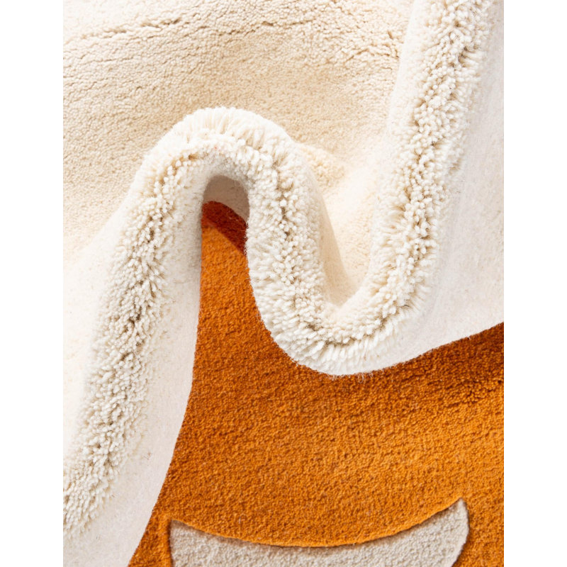 Unique Loom Egg Playtime Kids Wool Rug, Egg 2' x 2'