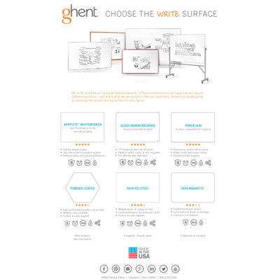 Magnetic White Board Ghent Yes Wall Metal Whiteboard