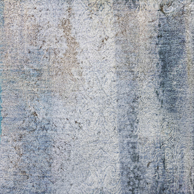 Tapis à poil long de qualité supérieure lavable à la machine ADS537, Bleu, 2 pi 6 po x 3 pi 10 po