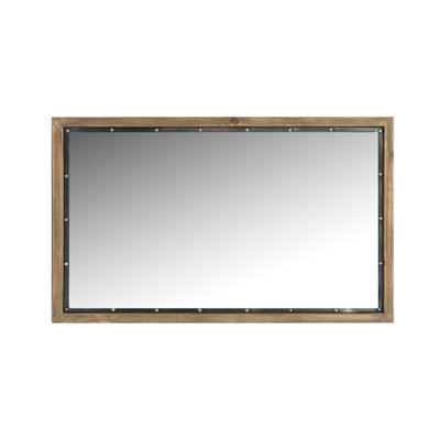 Rustic Rectangle Distressed Wood Wall Mirror