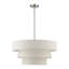 4 - Light Steel Dimmable Drum Chandelier-88580269-88580270