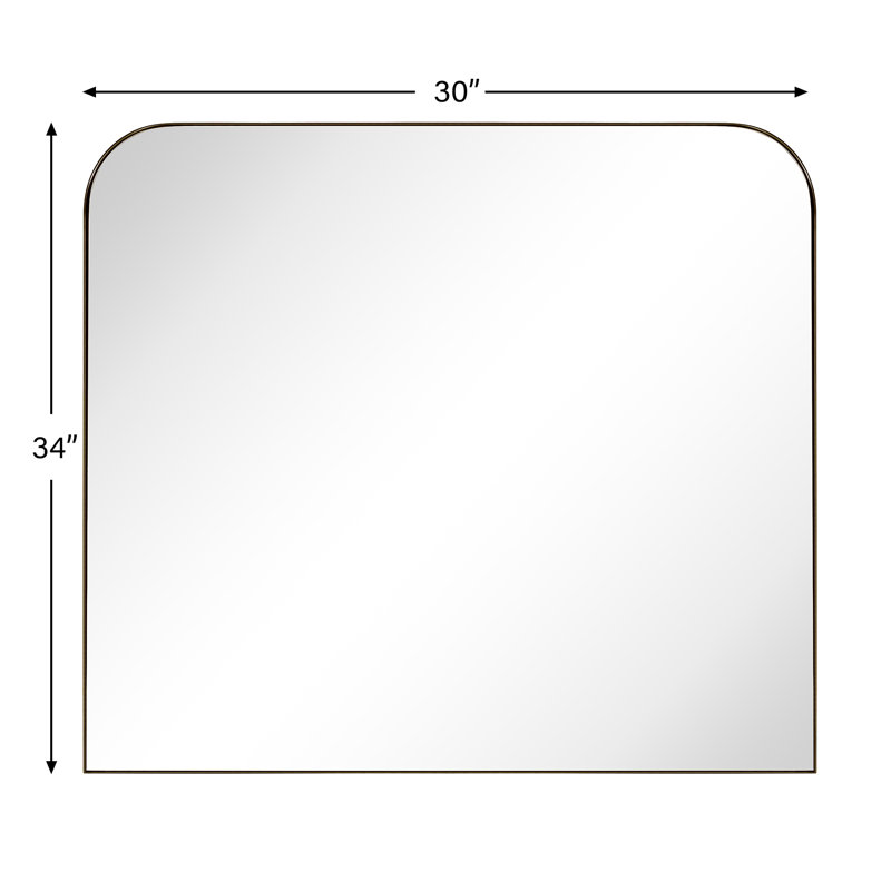 Bhargava Large Arched Mantel Wall Mirror For Bathroom, Living Room, 30" x 34", Oil Rubbed Bronze