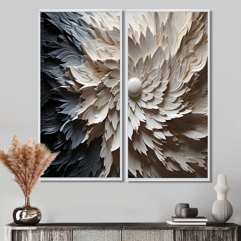 Minimalisme, beauté, sérénité, art mural moderne bleu, 20" H x 24" W, Framed Print without Mat, White