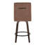 Tabouret de comptoir à hauteur fixe Harrison de 26 po avec pieds en bois courbé et repose-pieds rond-132790695-132790699