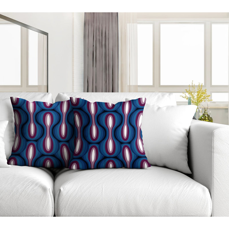 No Decorative Addition Outdoor Reversible Throw Pillow, 15" x 15", Purple