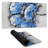 Abstract blue petals - 15.75"x31.50" Desk mat
