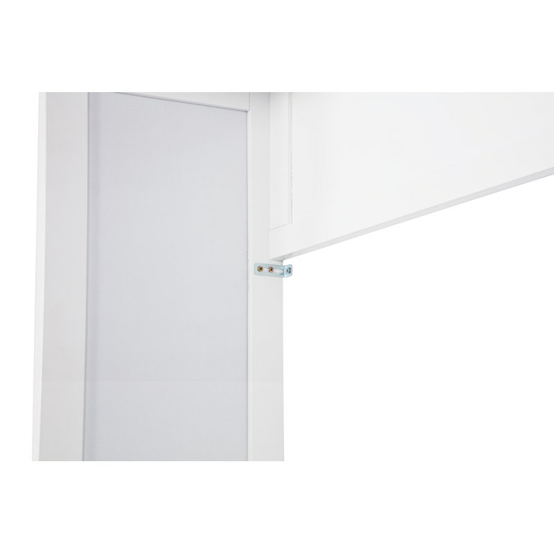 Grand lit escamotable en bois, lit escamotable mural peu encombrant, armoire murale, avec vérins à gaz, blanc, Blanc