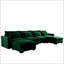 Canapé 4 places avec 2 repose-pieds et 4 coussins de taille-474205617