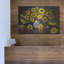 «Sunflowers In Blue And White Vase» par Christopher Pierce, art mural en métal-1268550919