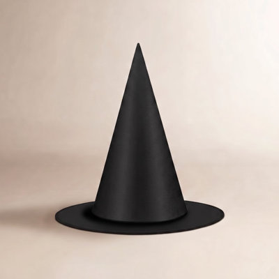12 chapeaux de sorcière d'Halloween, chapeau de sorcière suspendu noir, accessoires de costume de sorcière, chapeaux de sorcière avec cordon en nylon 328 pi, décorations d'Halloween pour l'extérieur de la cour intérieure
