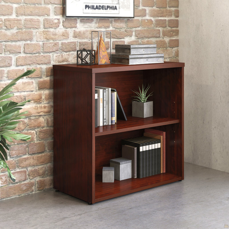 Bibliothèque à 2 tablettes, finition rouge