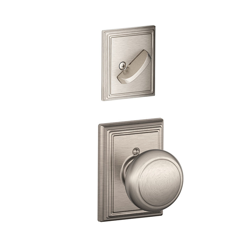 Andover Interior Knob Set, Satin Nickel