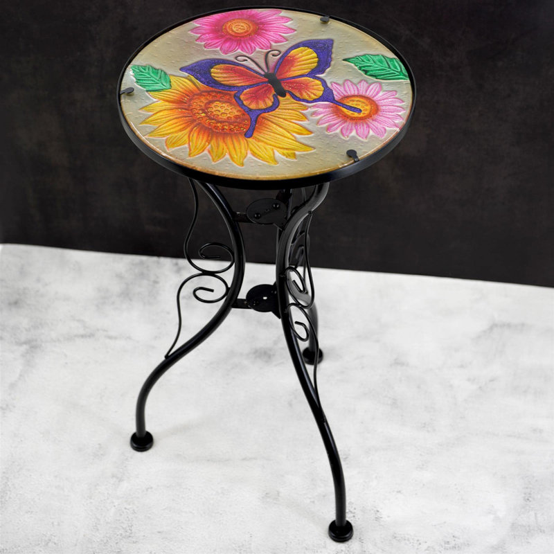 Willimantic Round Metal Outdoor Side Table , 30.5cm cm W 30.5cm cm D