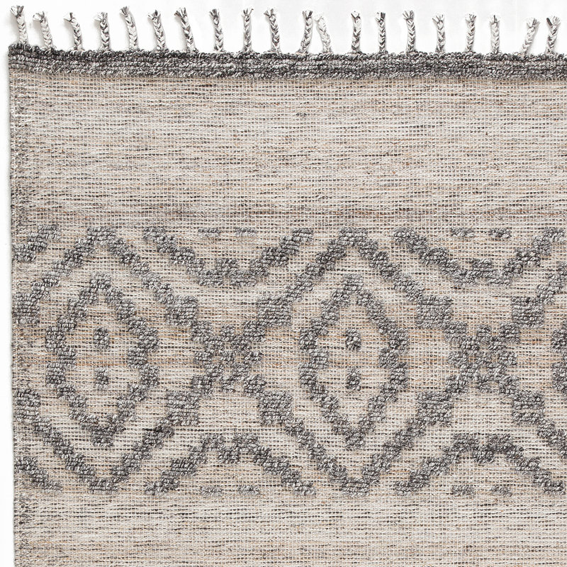 Tribal Southwestern Indoor / Outdoor Area Rug, Rectangle 8'10" x 11'9", Gray