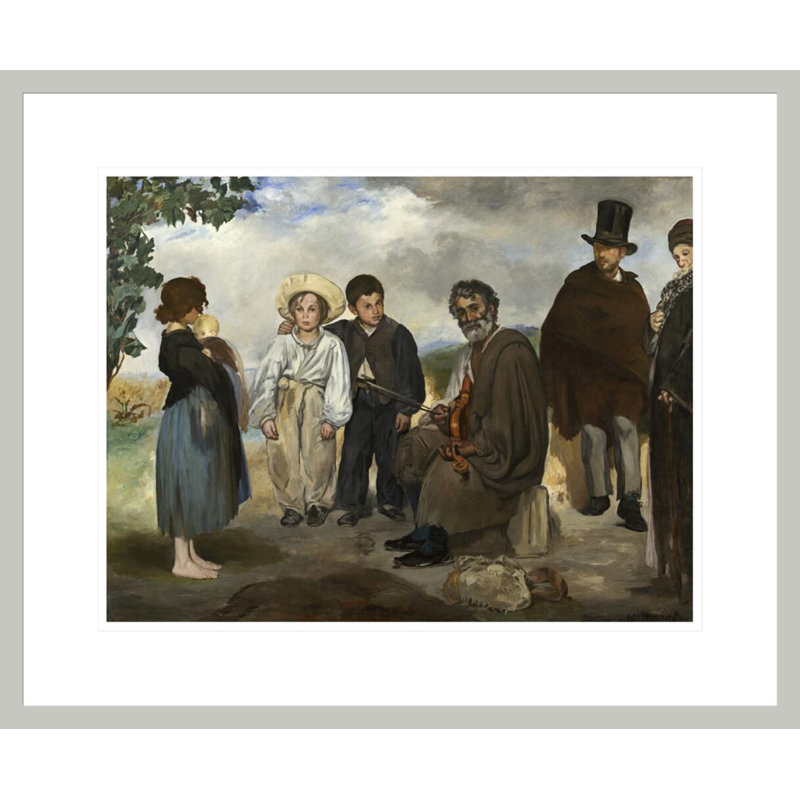 «The Old Musician» par estampe numérique encadrée, 17,75 po H x 21,55 po L